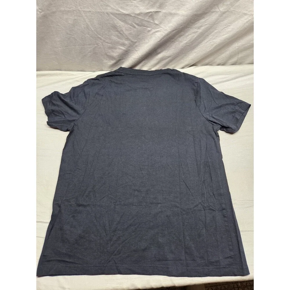 Fourcast American Flag Graphic T-Shirt Navy Blue Cotton Tee Mens Size Large